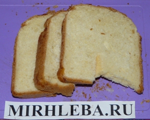 Хлеб для бутербродов в разрезе